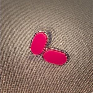 Pink stud earrings